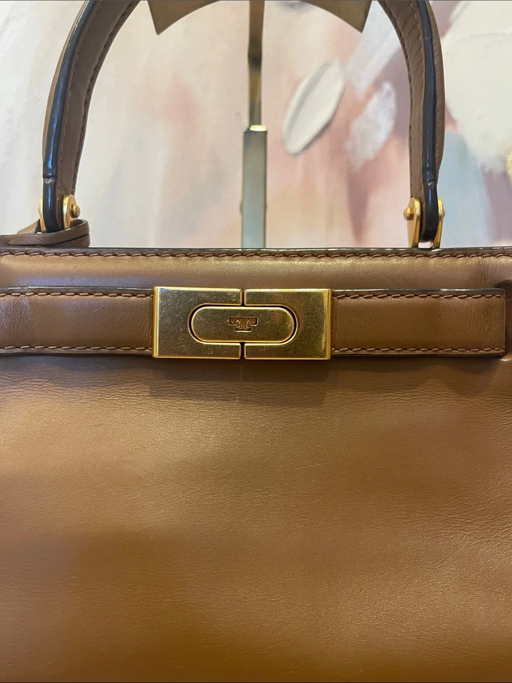 Tory Burch Mini Radziwill Satchel with Gold Hardware & Key